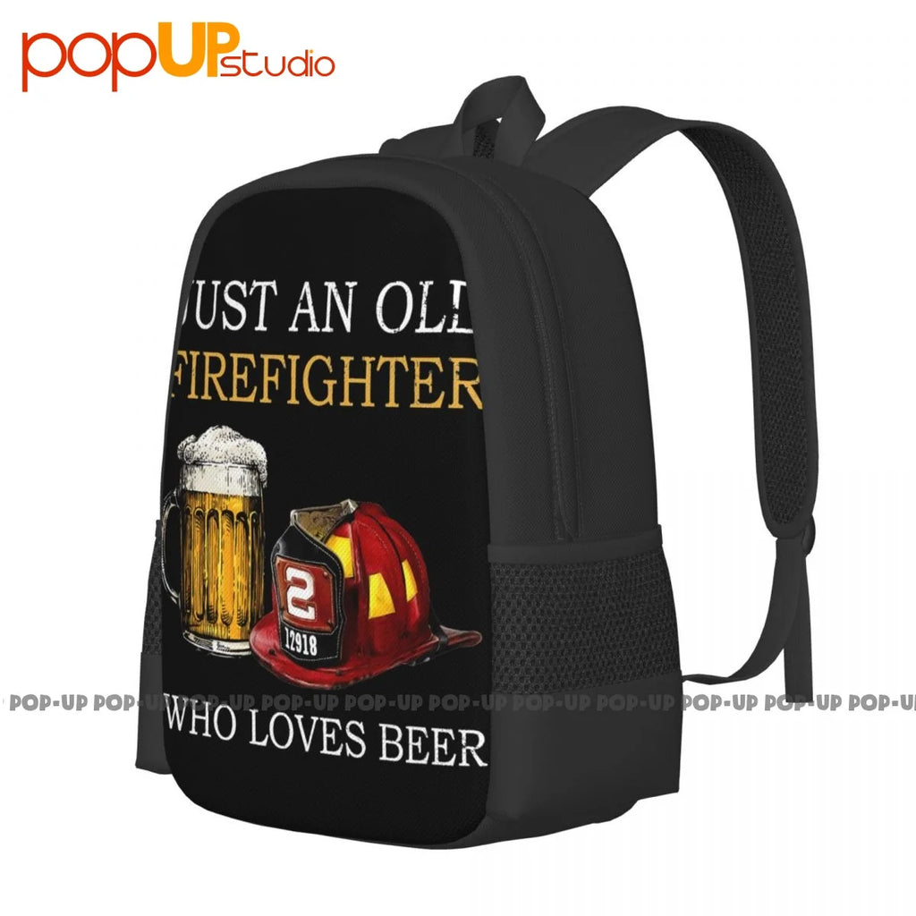 Firefighter Who Loves Beer Backpack