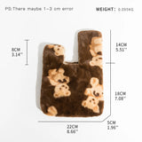 Cartoon Faux Fur Small Tote Bag Knot Wrist Bags Portable Handbags