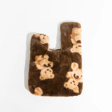 Cartoon Faux Fur Small Tote Bag Knot Wrist Bags Portable Handbags