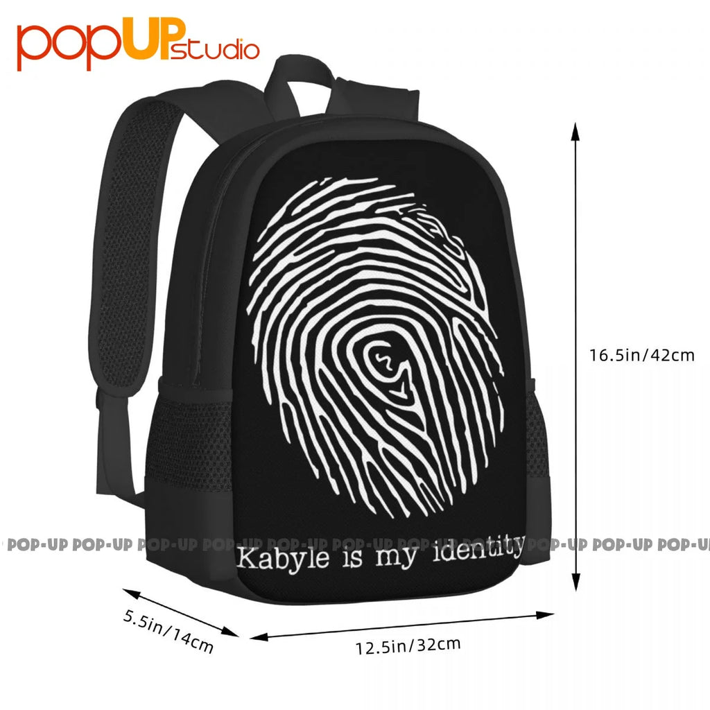 Kabyle Identity Fingerprint Backpack Large Capacity Foldable School Bag