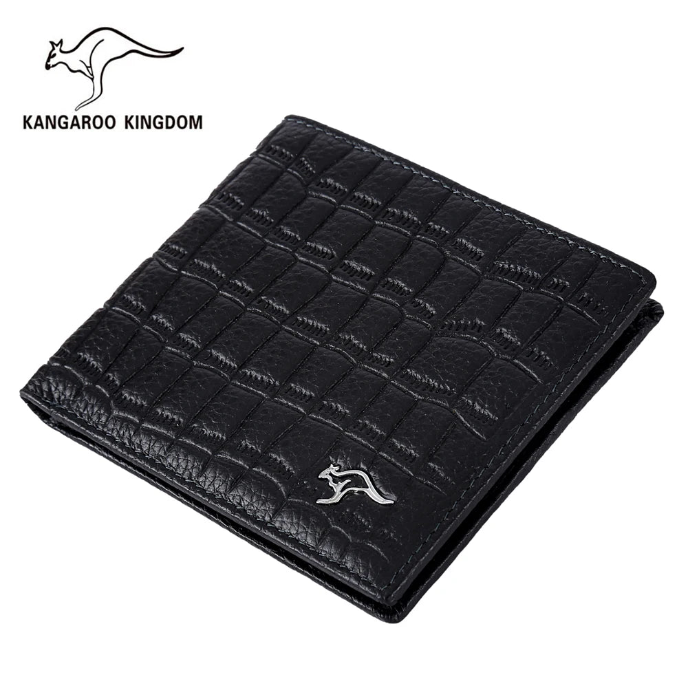 Kangaroo Kingdom Leather Wallet Men Wallets Short Leather Purse