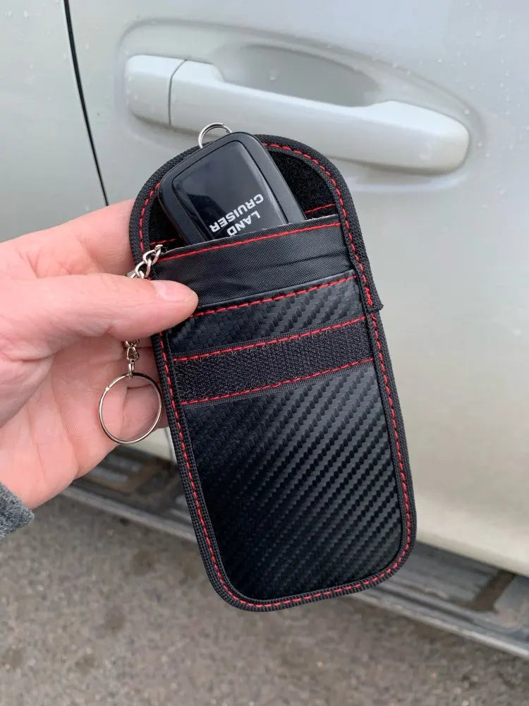 Luxury Key Wallet Anti-Theft Key Cover RFID Signal Blocking Farady Bag