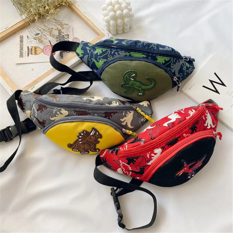 Cartoon Dinosaur Waist Bag for Kids Boy Girl