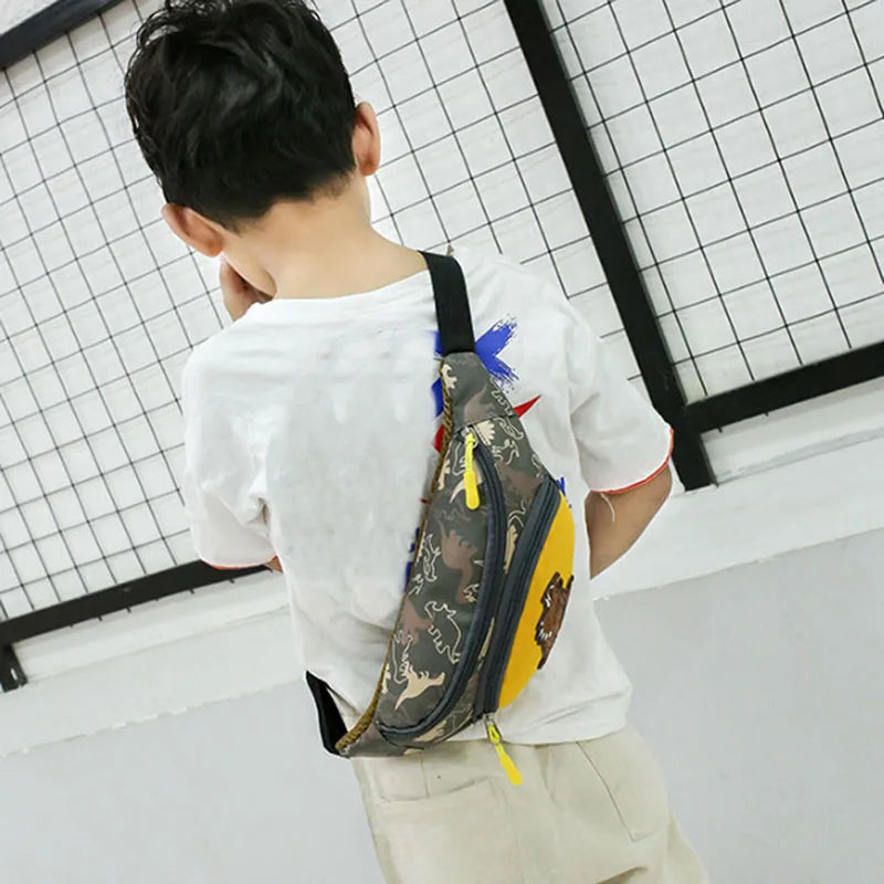 Cartoon Dinosaur Waist Bag for Kids Boy Girl