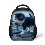 Kids Cat Printing Backpack for Kindergarten Boys