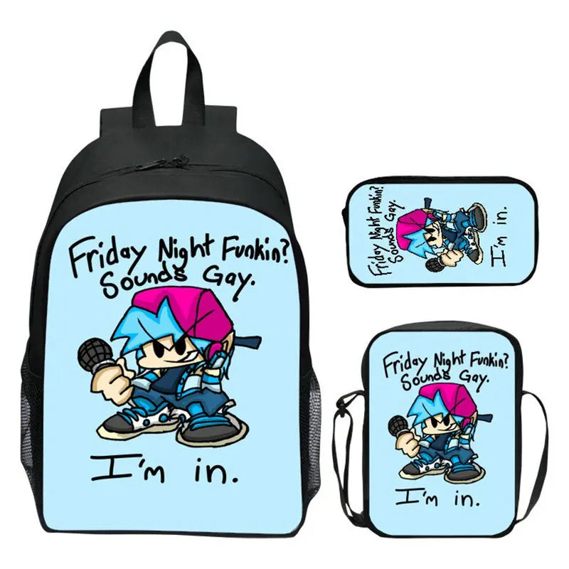 FNF Schoolbag Travel Backpack Set for Students