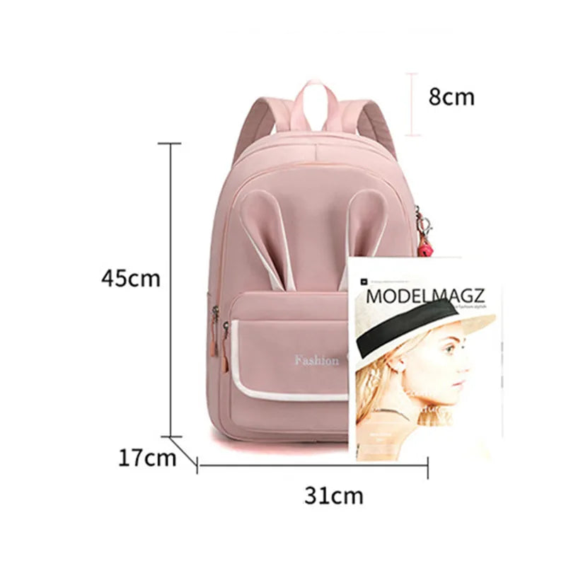 Kids Rabbit Backpack for Girls School Book Bag Waterproof Lightweight