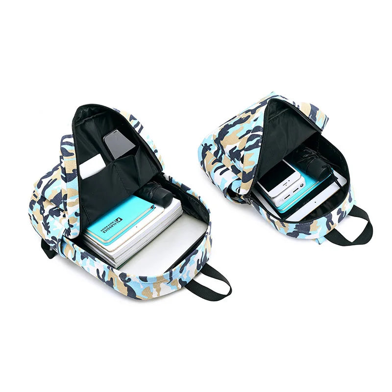 Kids School Backpack Camouflage Daypack Christmas Gifts Boys Girls