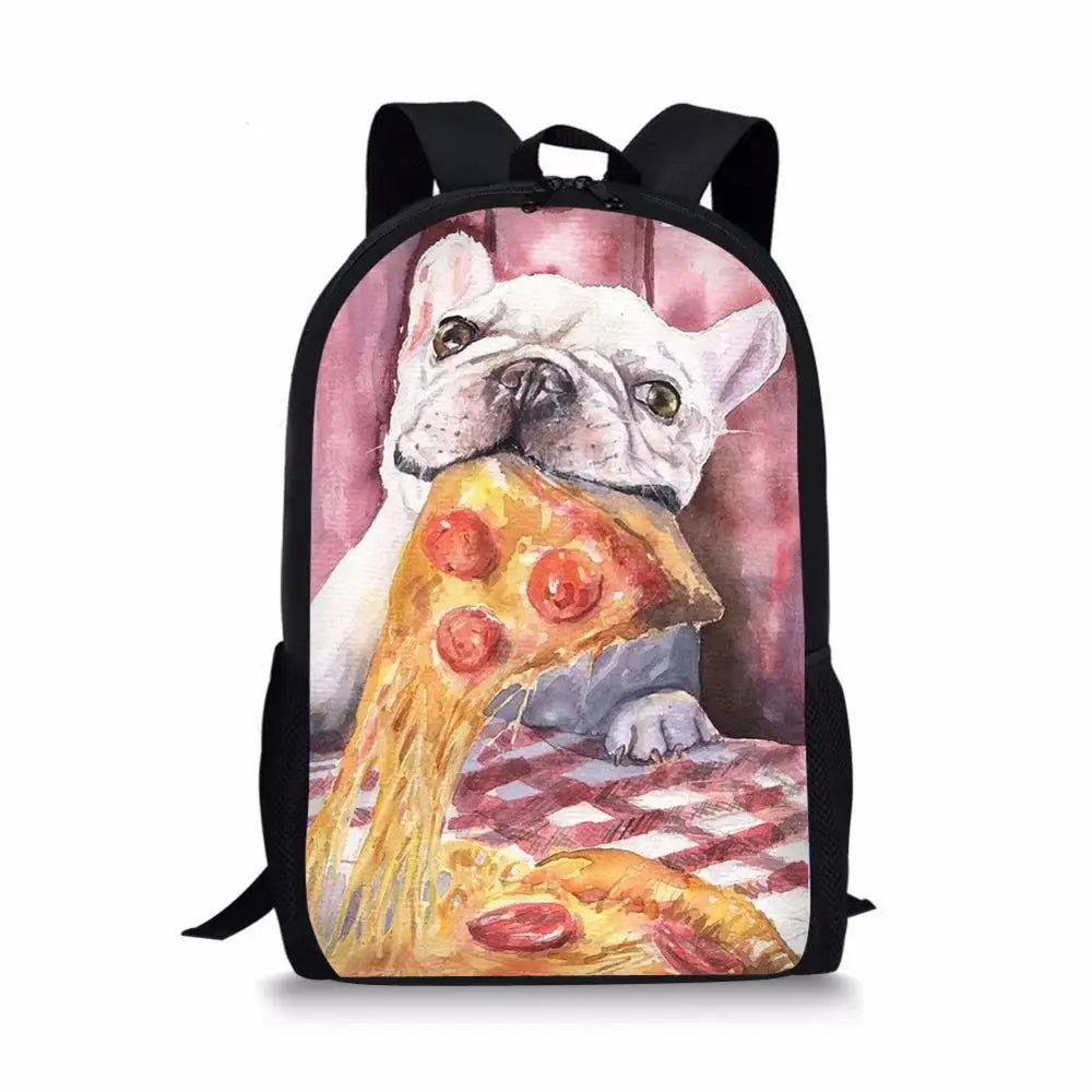 Bulldogs Print Kids School Backpack for Boys