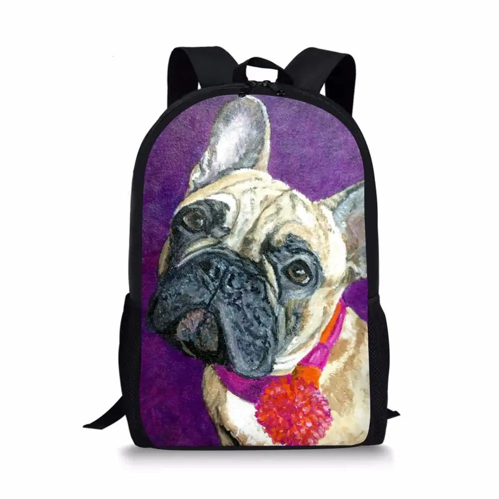 Bulldogs Print Kids School Backpack for Boys