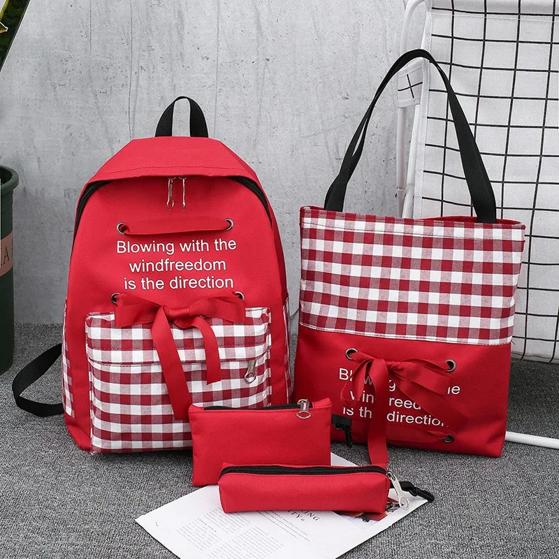 Girls Waterproof Oxford Backpack Large Capacity School Bag