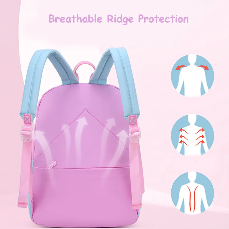 Cartoon Clouds Backpack Girl Waterproof Book Bag