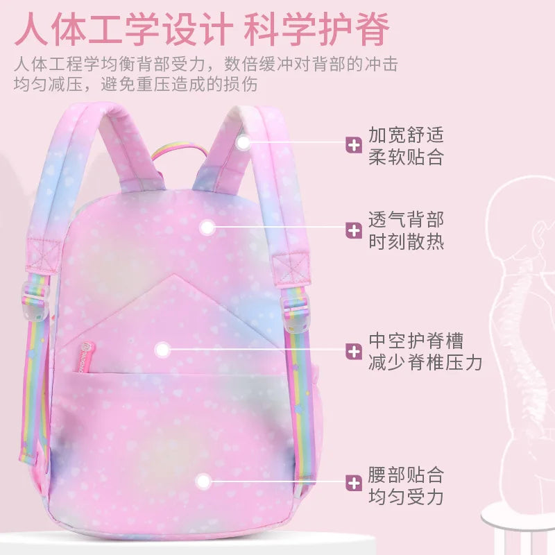Girls School Backpack Waterproof Primary School Bags Student Knapsack