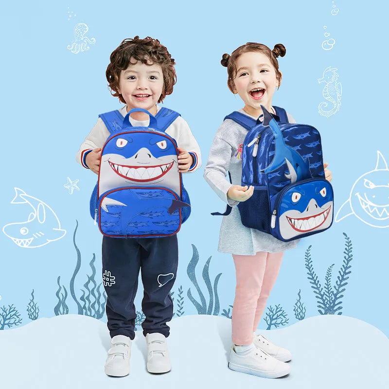 Kids Shark Backpack Oxford Waterproof Lightweight Boys and Girls Small Backpack