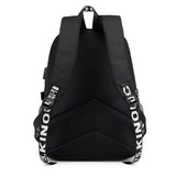 Kids Unisex USB Nylon Backpack Student School Bag