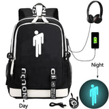 Kids Unisex USB Nylon Backpack Student School Bag