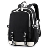 Kids Unisex USB Nylon Backpack Student School Bag