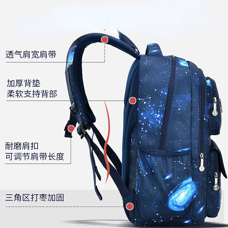Kids Backpack for Boys Large Orthopedic Waterproof Schoolbag