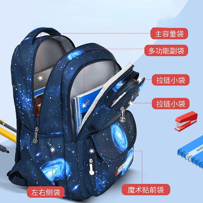 Kids Backpack for Boys Large Orthopedic Waterproof Schoolbag