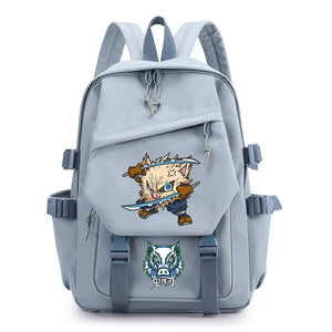 Kimetsu No Yaiba Backpack Funny Inosuke Student Bag Light School Bag