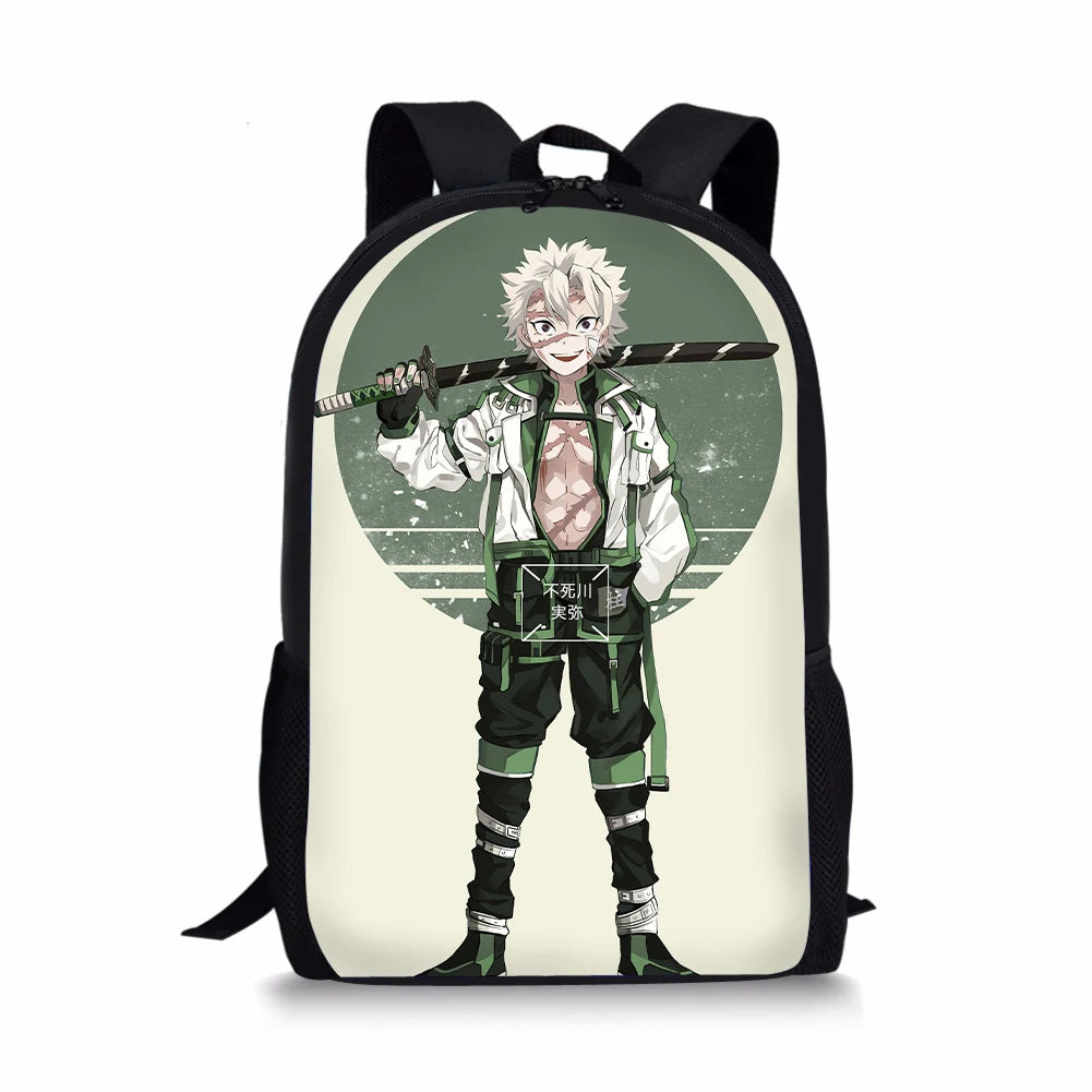 Kimetsu No Yaiba Print Backpack for Kids