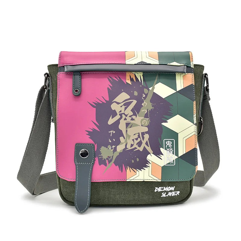 Demon Slayer Tanjirou Nezuko Zenitsu Giyuu Canvas Crossbody Bag