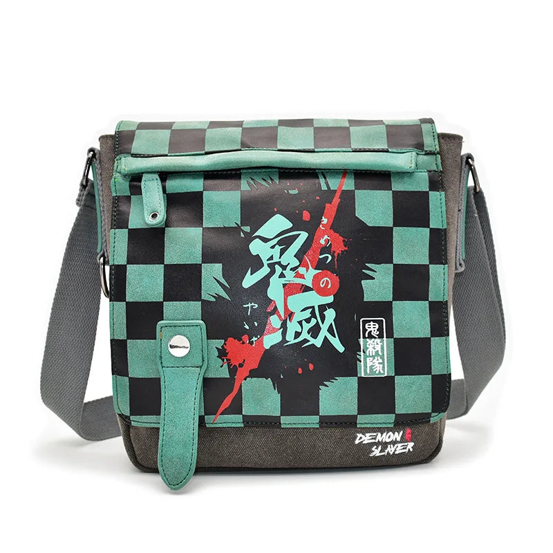 Demon Slayer Tanjirou Nezuko Zenitsu Giyuu Canvas Crossbody Bag