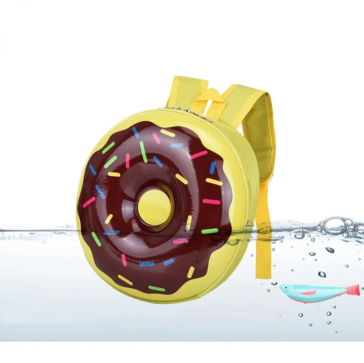 Kids Rainbow Donut Car Tyre Shape Backpack Mini Wheel Bag