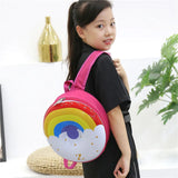 Kids Rainbow Donut Car Tyre Shape Backpack Mini Wheel Bag