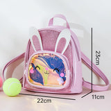 Kindergarten Schoolbag Girl Children's Backpack Leather Cartoon Girl Luminous Kn