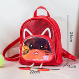 Kindergarten Schoolbag Girl Children's Backpack Leather Cartoon Girl Luminous Kn