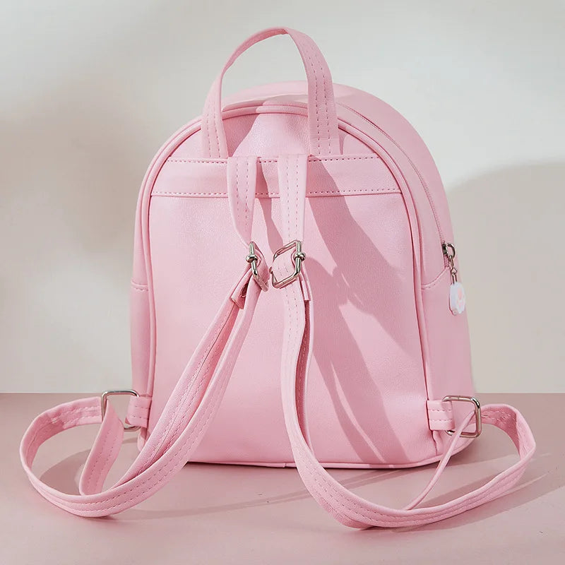 Kindergarten Schoolbag Girl Children's Backpack Leather Cartoon Girl Luminous Kn