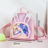 Kindergarten Schoolbag Girl Children's Backpack Leather Cartoon Girl Luminous Kn