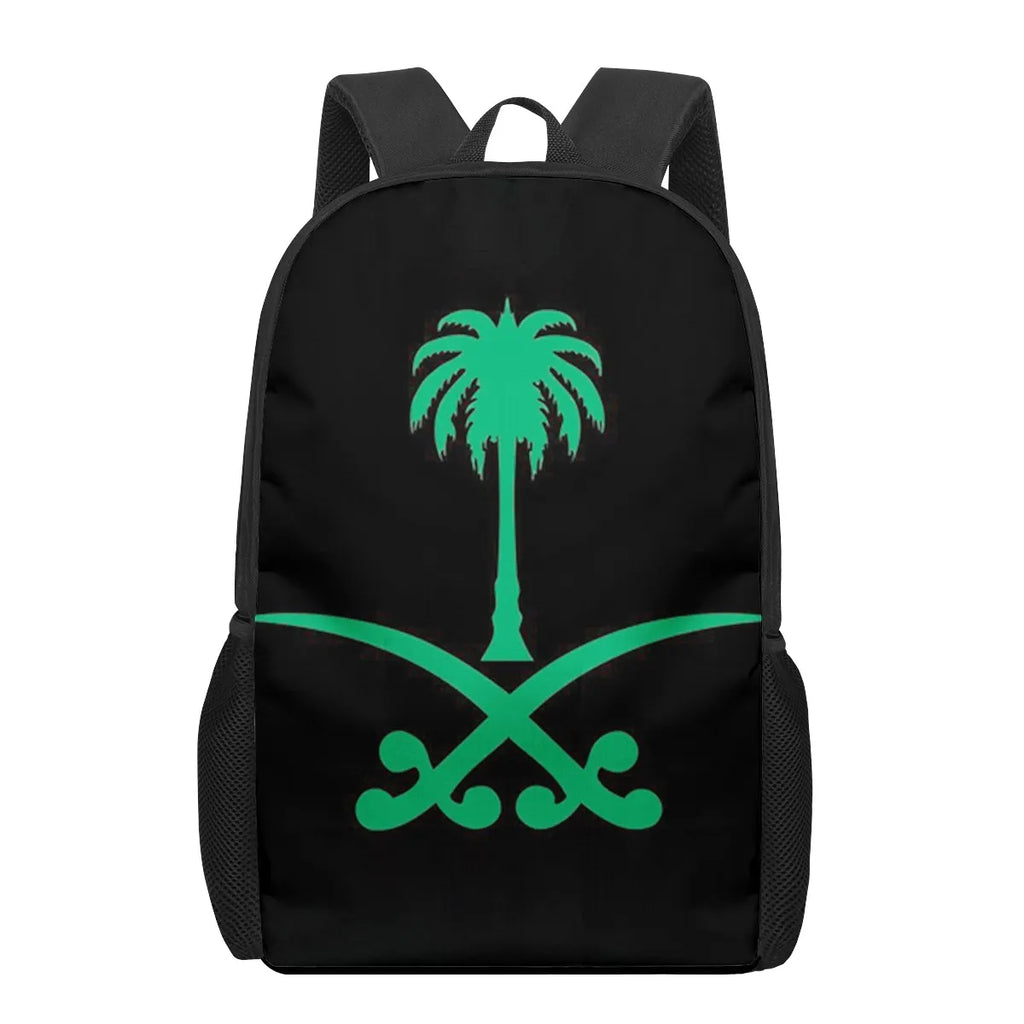 Saudi Arabia Flag 3D Print School Backpack for Boys Girls Teenager Kids Book Bag