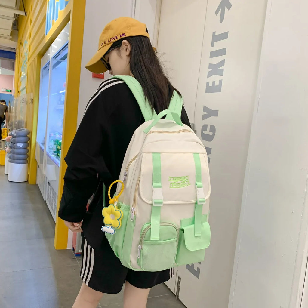 Casual Knapsack Backpack Women Solid Female Travel Bag