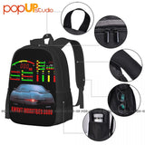 Knight Rider Kitt Dashboard Backpack Large Capacity School Style Sports Bag