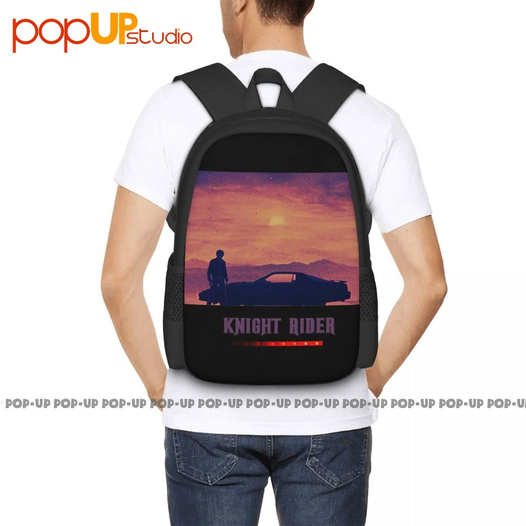 Knight Rider Kitt Hasselhoff 80S Tv Backpack Large Capacity Style Sports Bag