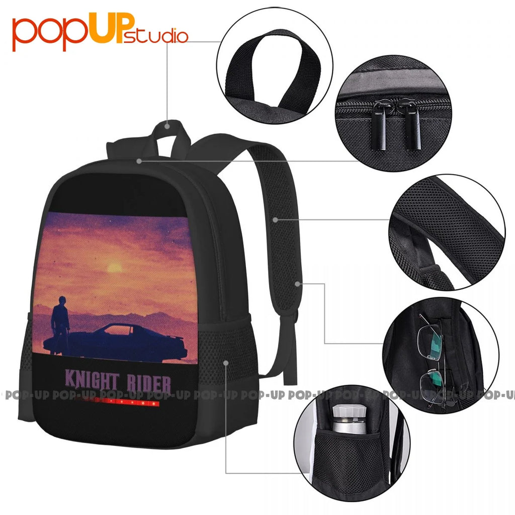 Knight Rider Kitt Hasselhoff 80S Tv Backpack Large Capacity Style Sports Bag