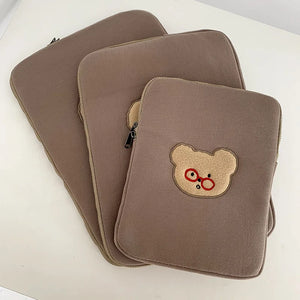 Cartoon Bear Laptop Case Bag for iPad Pro 9.7 10.8 11 Inch