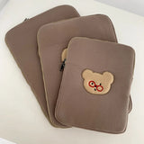 Korea Ins Cartoon Bear Tablet Sleeve Bag Pouch 11 13 15 Inch Inner Case