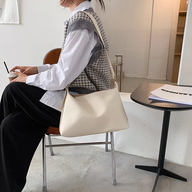 Korea Japanese Style Square Underarm Large Capacity Shoulder Bag