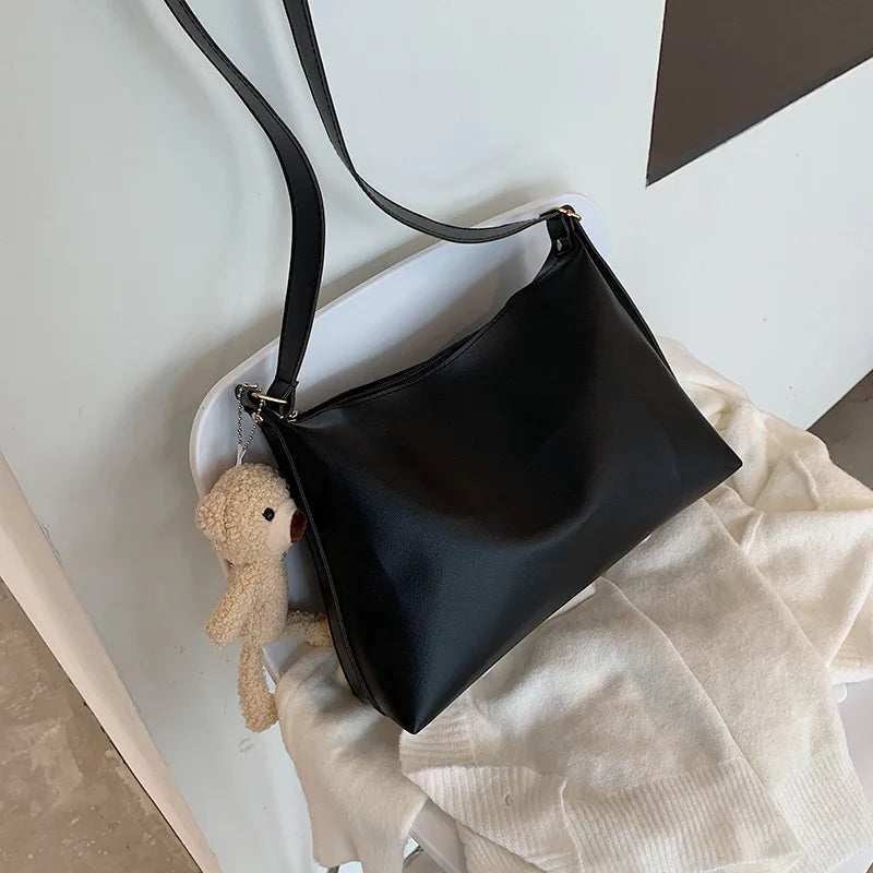 Korea Japanese Style Square Underarm Large Capacity Shoulder Bag