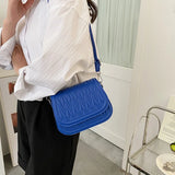 Korea Style Casual Crossbody Bags Women Embroidery Plaid Shoulder Bag