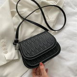 Korea Style Casual Crossbody Bags Women Embroidery Plaid Shoulder Bag