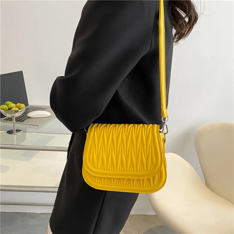 Korea Style Casual Crossbody Bags Women Embroidery Plaid Shoulder Bag