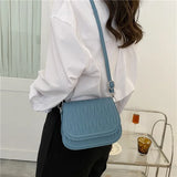 Korea Style Casual Crossbody Bags Women Embroidery Plaid Shoulder Bag