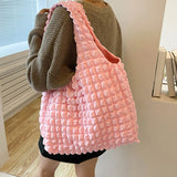 Bubble Cloud Bag Casual Portable Handbag Shoulder Bag Large Capacity