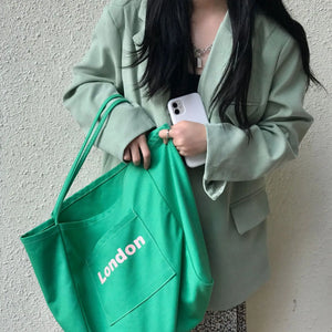 Canvas Shoulder Bag Large-capacity Tote Handbag