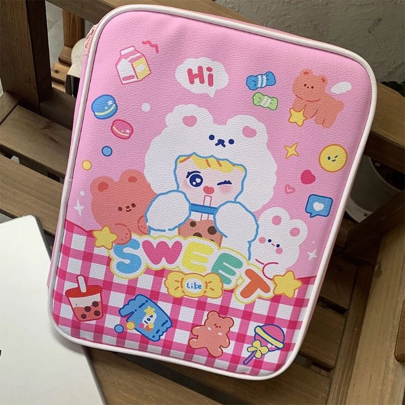 Cartoon Laptop Sleeve 9.7-11 Inch Tablet Cover Pouch Zipper Bag