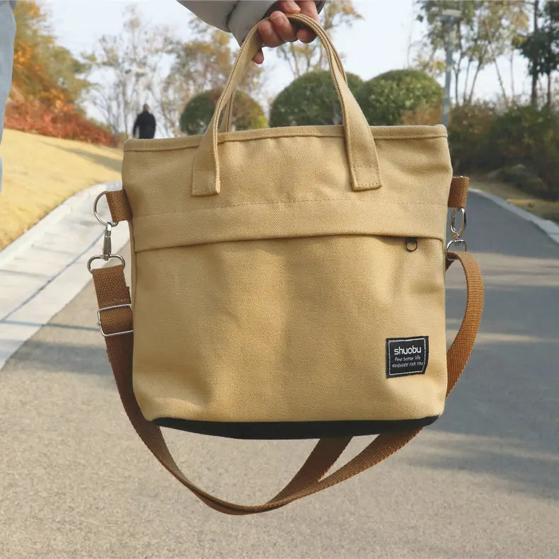 Canvas One-shoulder Messenger Bag Large-capacity Handbag